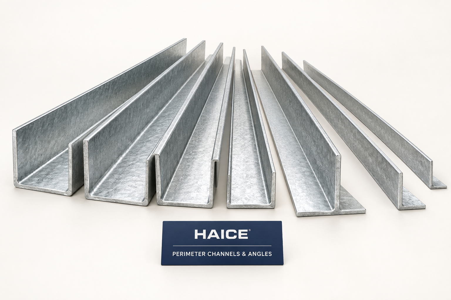 Galvanized perimeter channels and angle profiles