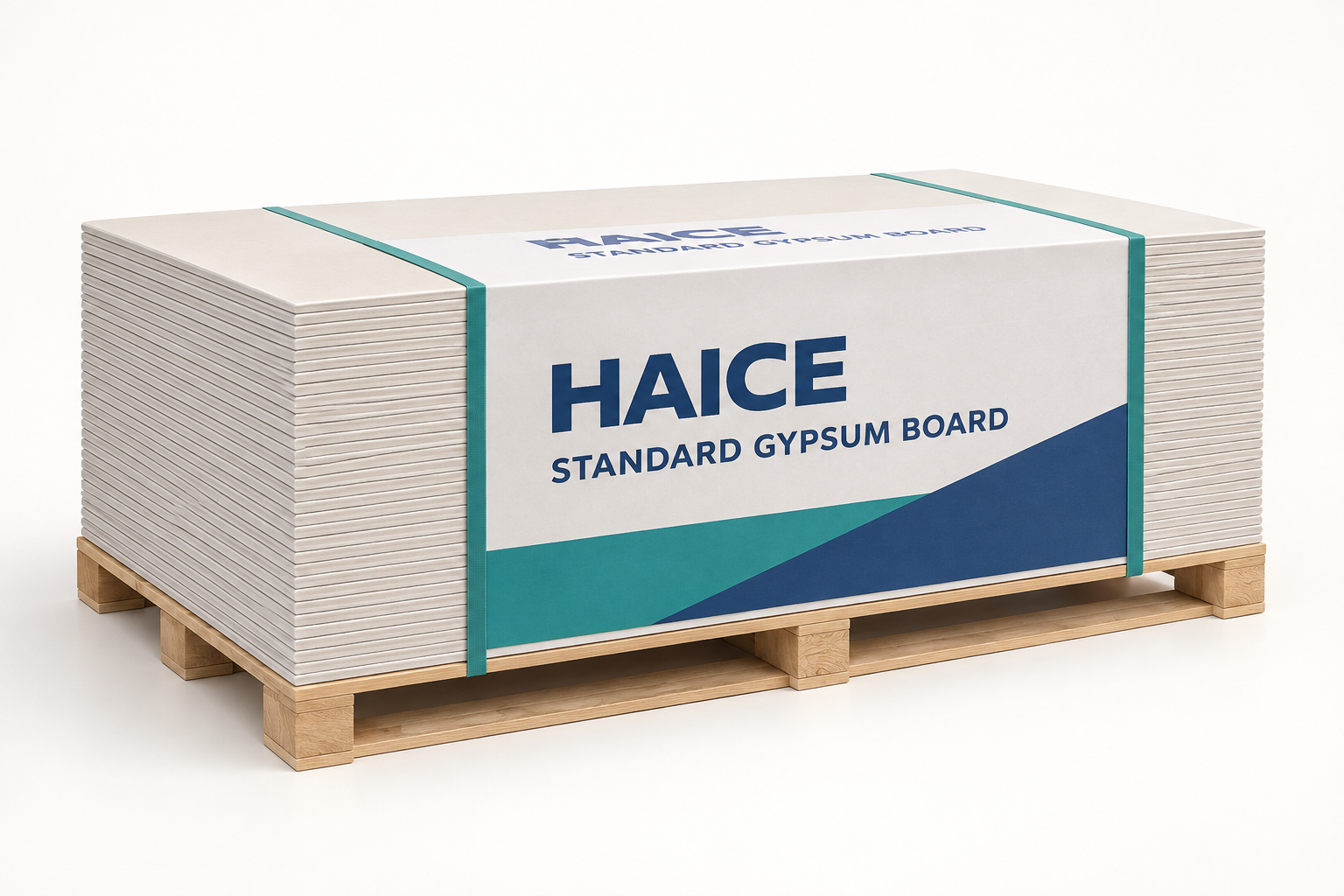 Palletized standard paper-faced gypsum board product