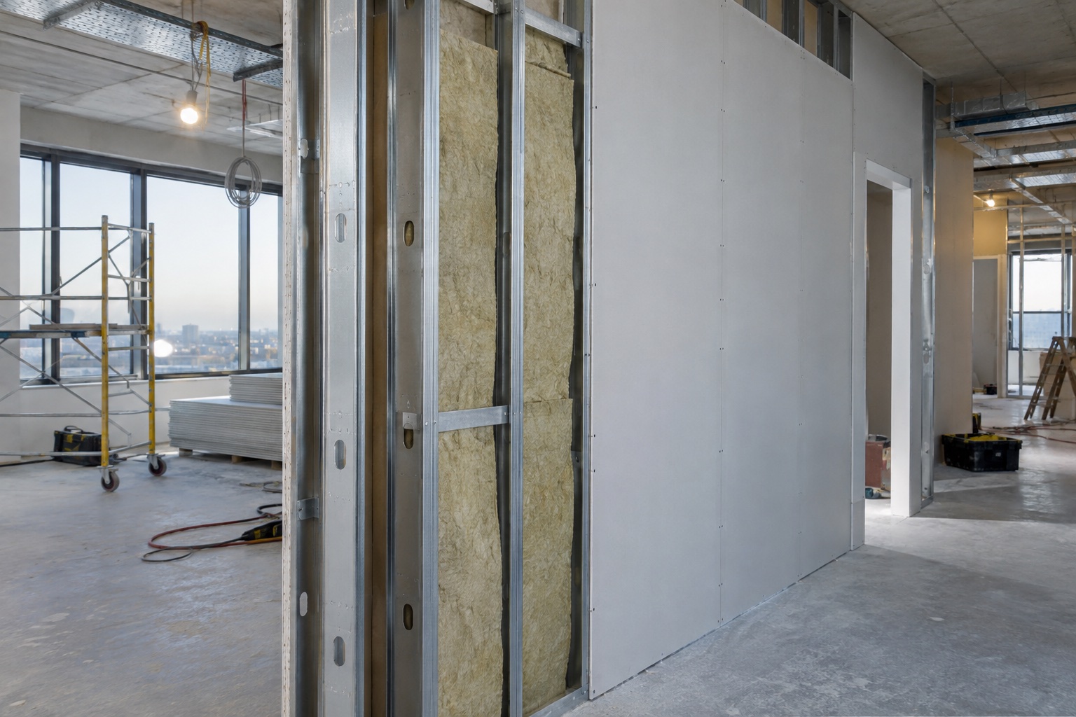 Fire-rated wall and ceiling systems